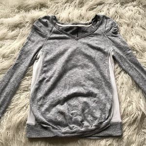 Imanimo‎ Maternity Fitted Marled Sweater Grey White